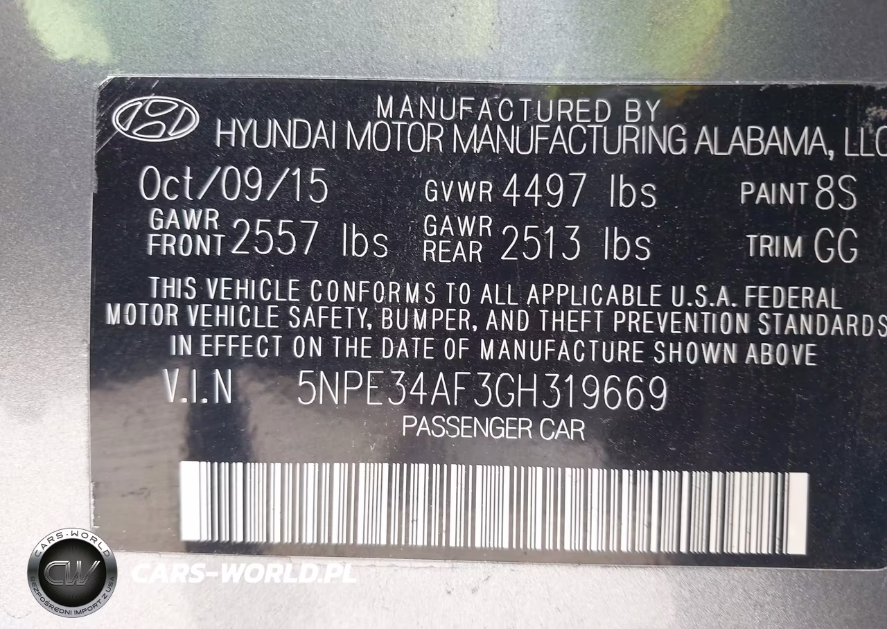 2016 Hyundai Sonata Sport VIN:5NPE34AF3GH319669 - 9