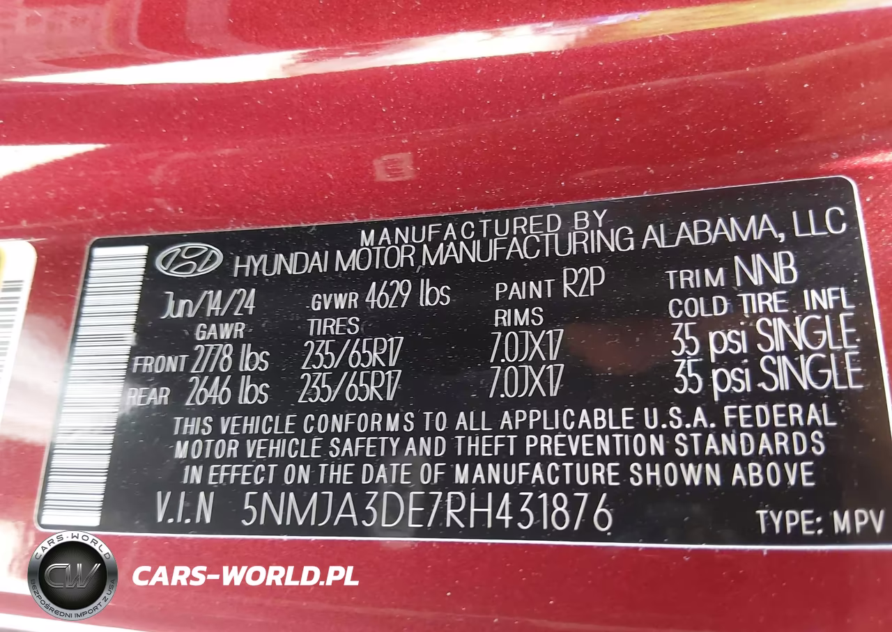 2024 Hyundai Tucson Se VIN:5NMJA3DE7RH431876 - 9
