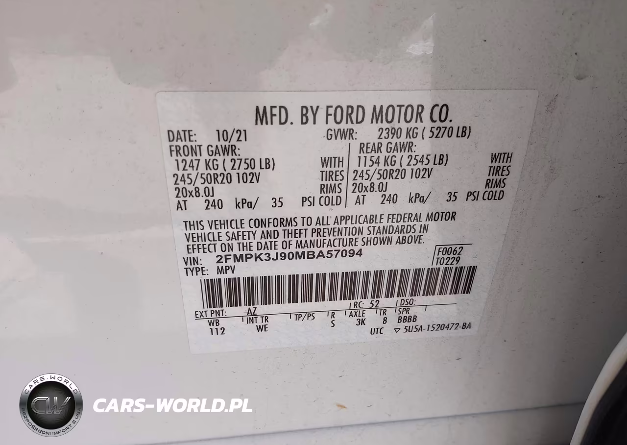 2021 Ford Edge St-Line VIN:2FMPK3J90MBA57094 - 9