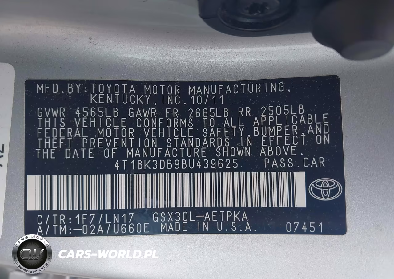 2011 Toyota Avalon Limited VIN:4T1BK3DB9BU439625 - 9