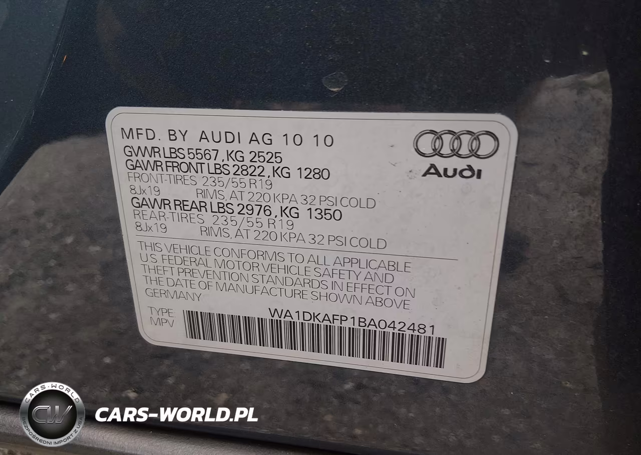 2011 Audi Q5 3.2 Premium Plus VIN:WA1DKAFP1BA042481 - 9