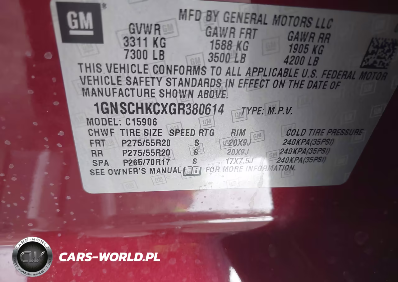 2016 Chevrolet Suburban Lt VIN:1GNSCHKCXGR380614 - 9