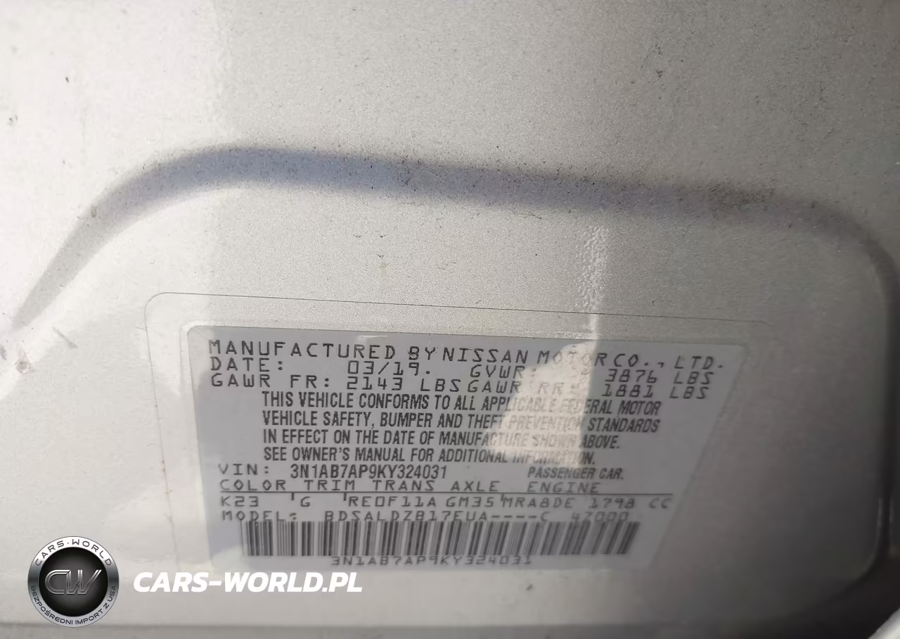 2019 Nissan Sentra Sv VIN:3N1AB7AP9KY324031 - 9