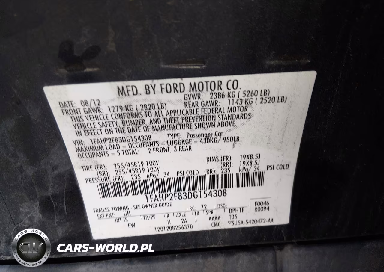 2013 Ford Taurus Limited VIN:1FAHP2F83DG154308 - 9
