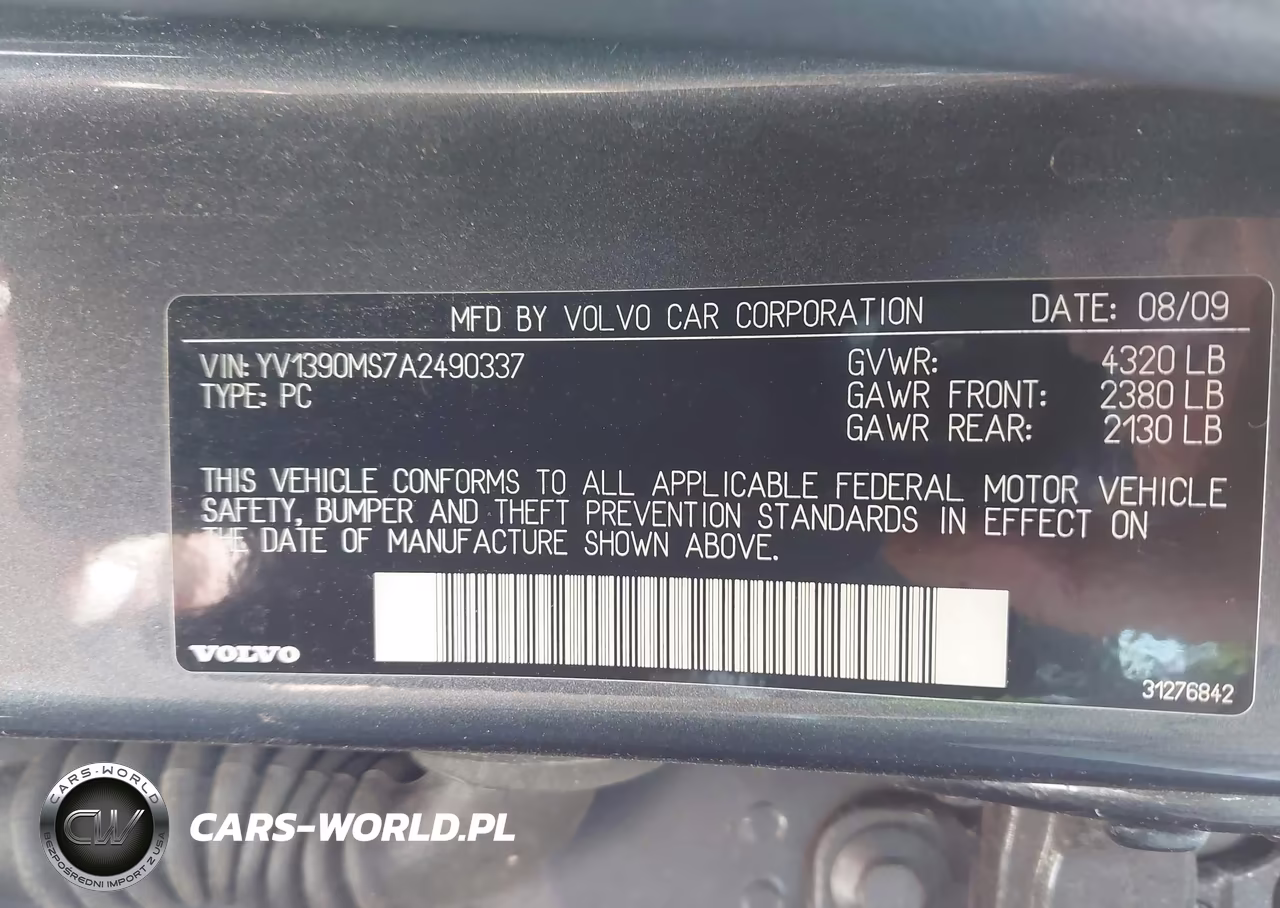 2010 Volvo S40 2.4I VIN:YV1390MS7A2490337 - 9