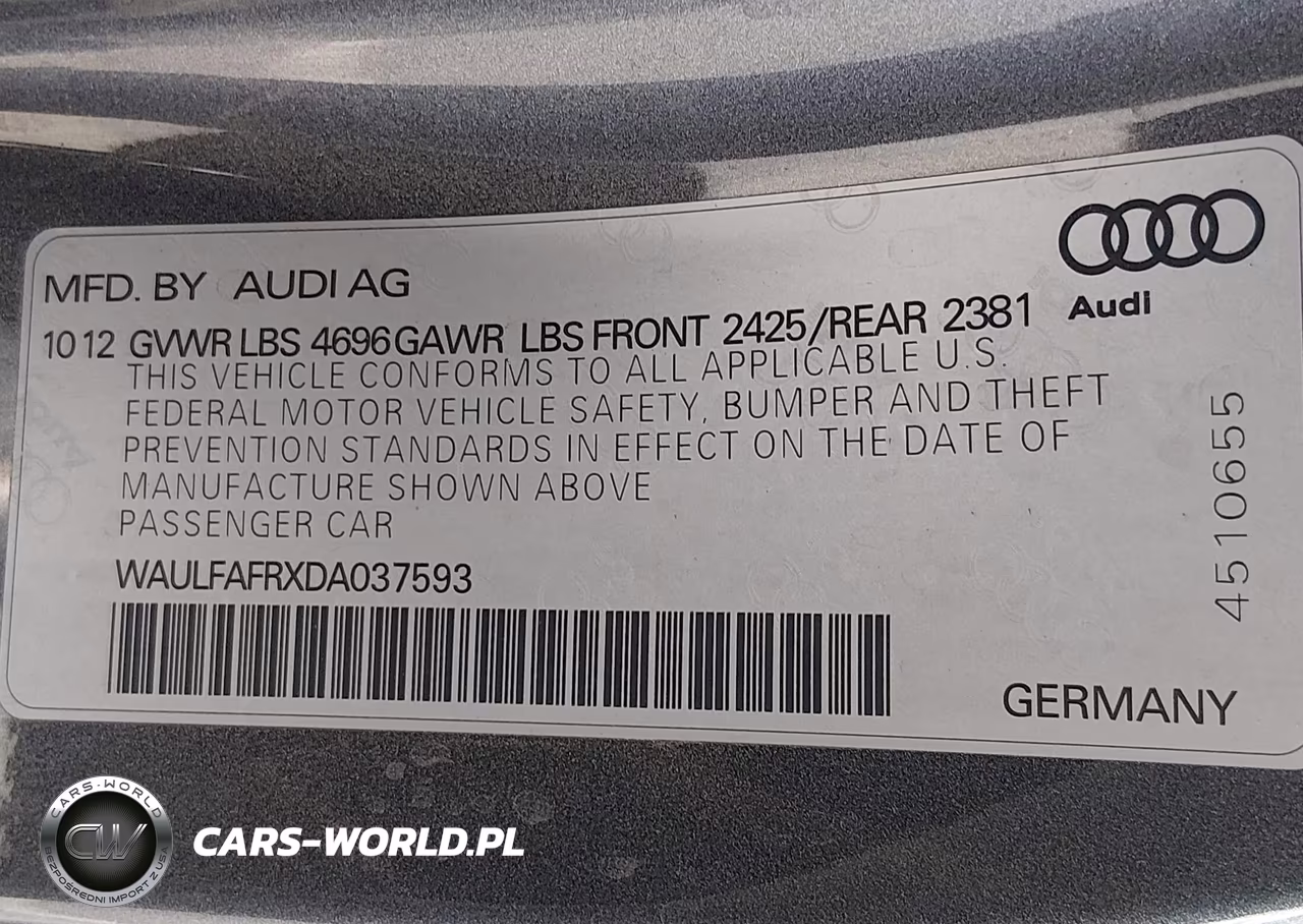 2013 Audi A5 2.0T Premium VIN:WAULFAFRXDA037593 - 9