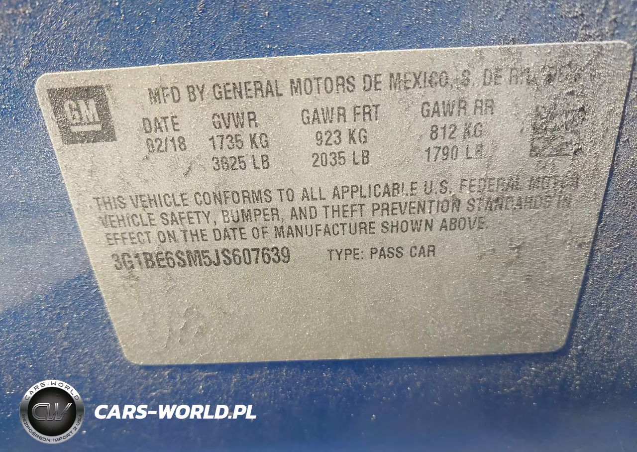 2018 Chevrolet Cruze Lt Auto VIN:3G1BE6SM5JS607639 - 9