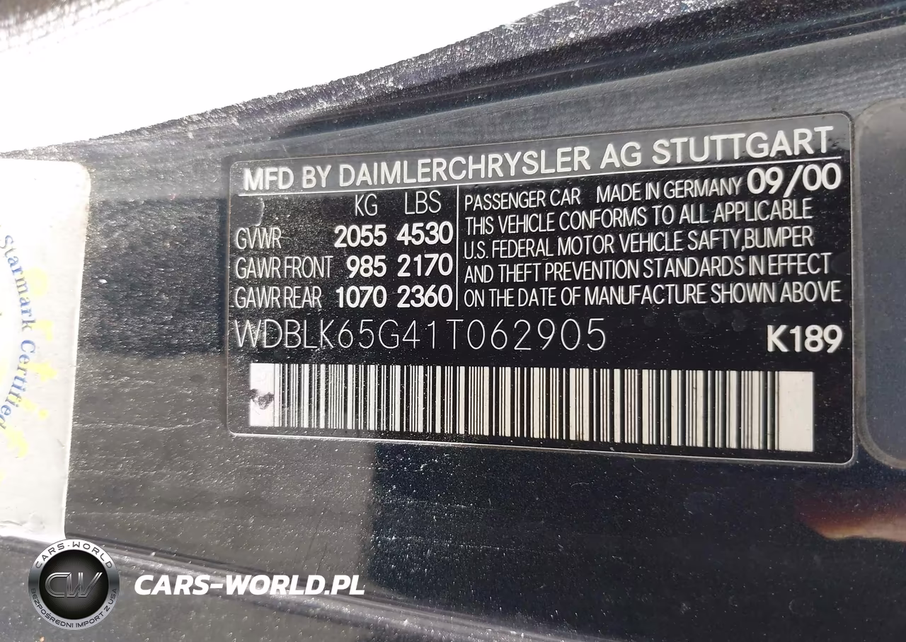 2001 Mercedes-Benz Clk 320 VIN:WDBLK65G41T062905 - 9