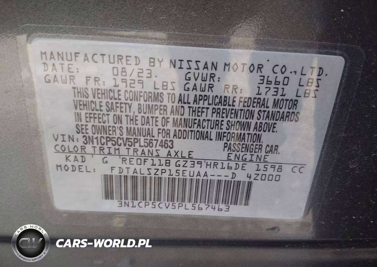 2023 Nissan Kicks Sv Xtronic Cvt VIN:3N1CP5CV5PL567463 - 9