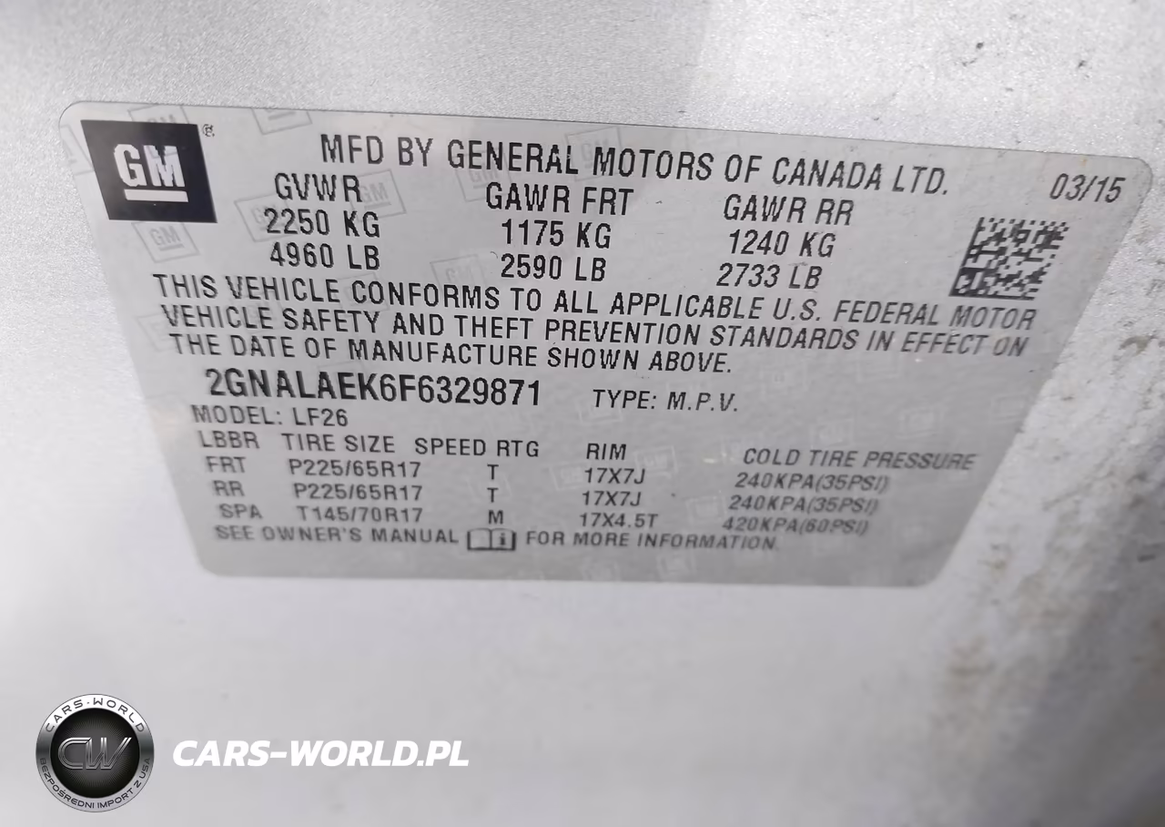 2015 Chevrolet Equinox Ls VIN:2GNALAEK6F6329871 - 9