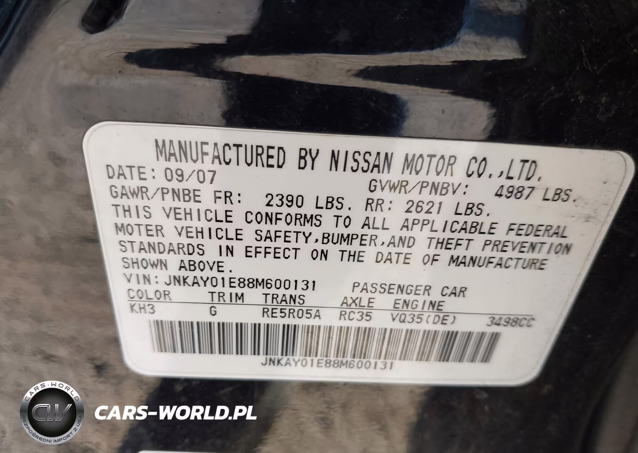 2008 Infiniti M35 VIN:JNKAY01E88M600131 - 9