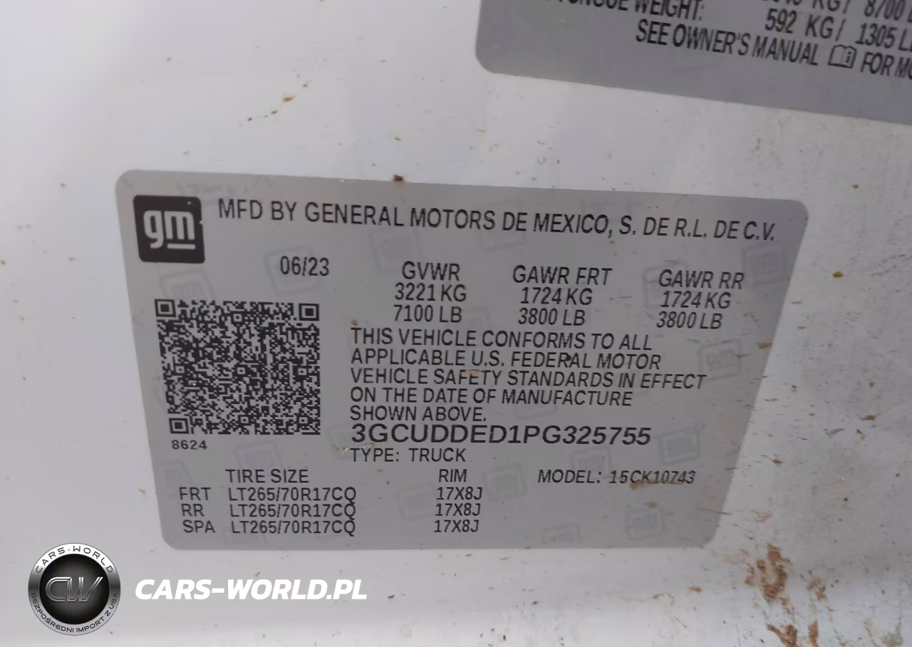 2023 Chevrolet Silverado 1500 4Wd Standard Bed Lt VIN:3GCUDDED1PG325755 - 9