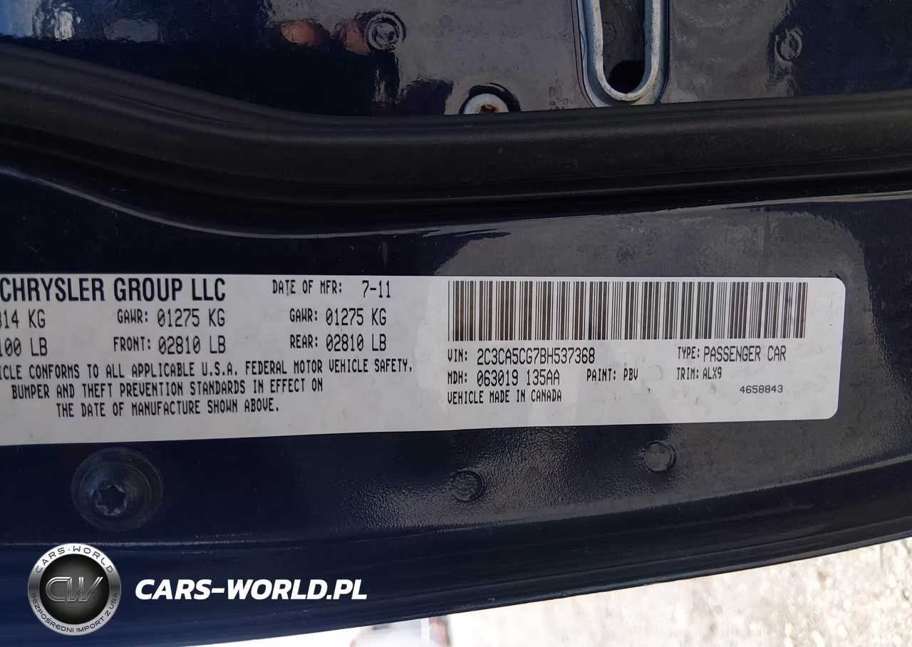 2011 Chrysler 300 Limited VIN:2C3CA5CG7BH537368 - 9