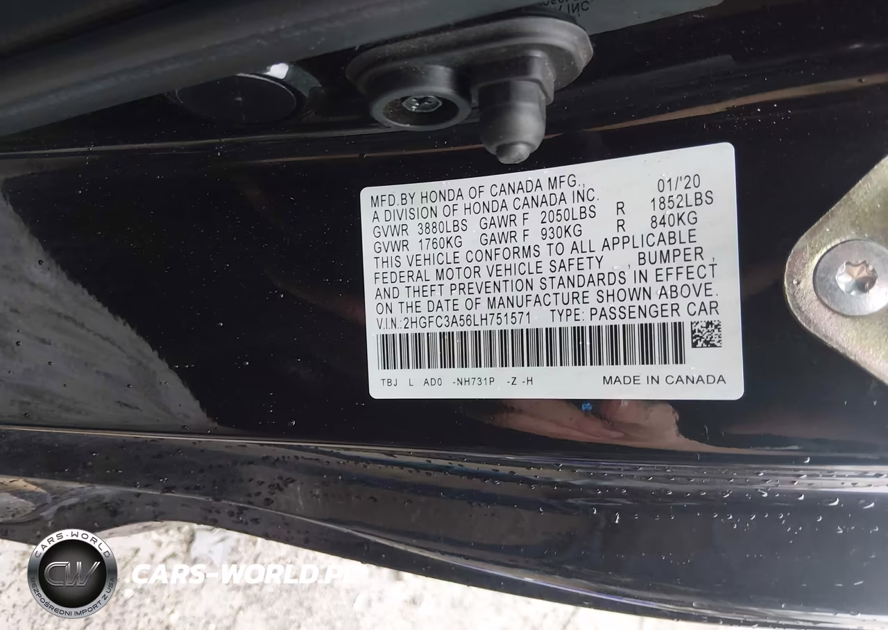 2020 Honda Civic Si Coupe VIN:2HGFC3A56LH751571 - 9