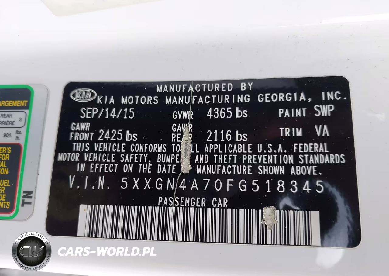 2015 Kia Optima Ex VIN:5XXGN4A70FG518345 - 9
