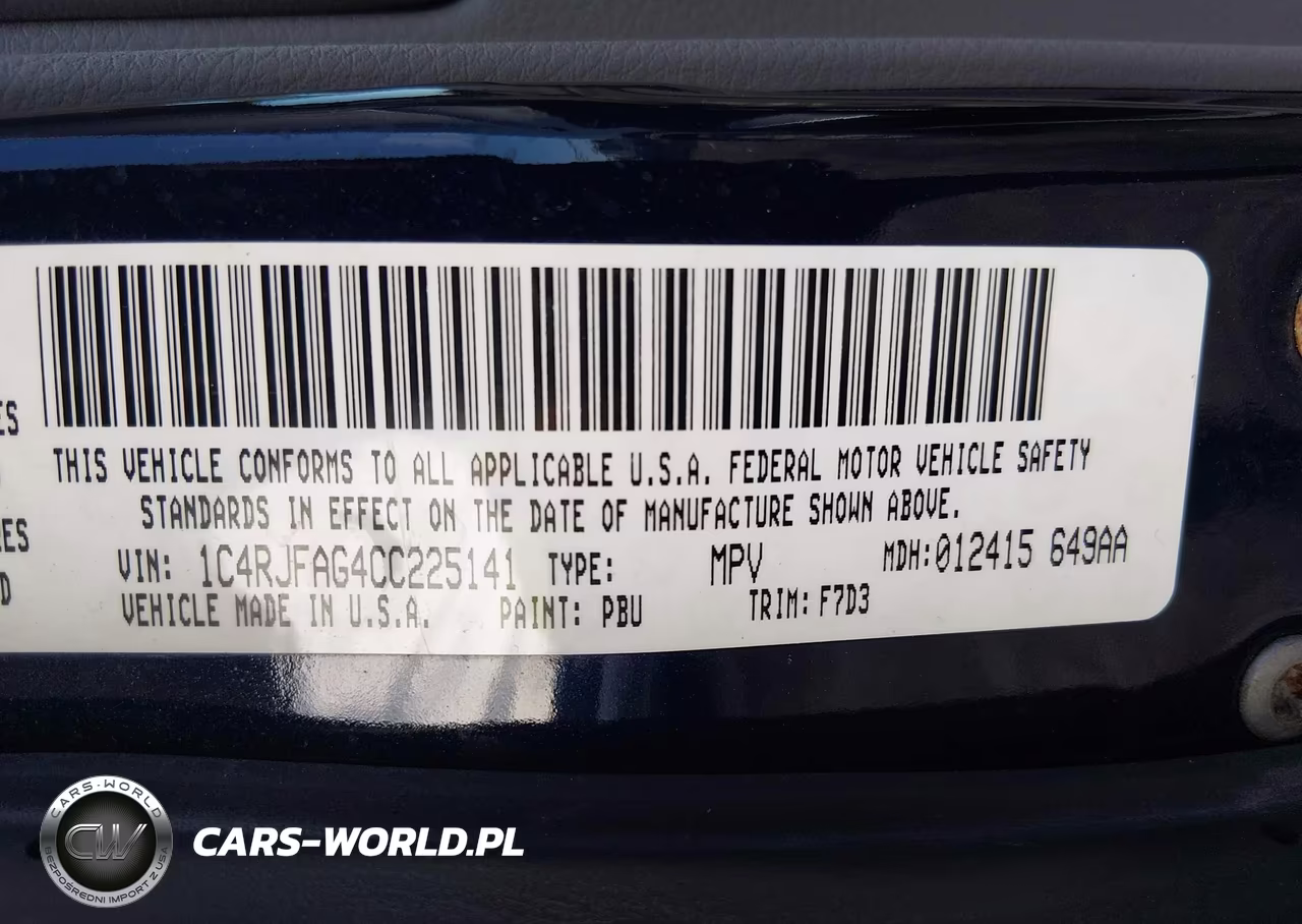 2012 Jeep Grand Cherokee Laredo VIN:1C4RJFAG4CC225141 - 9