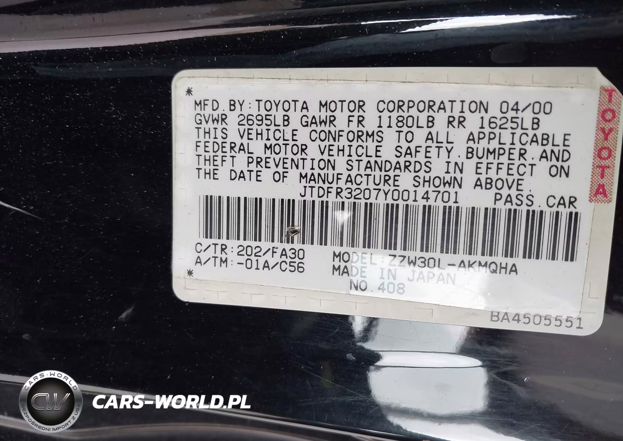 2000 Toyota Mr2 Spyder VIN:JTDFR3207Y0014701 - 9