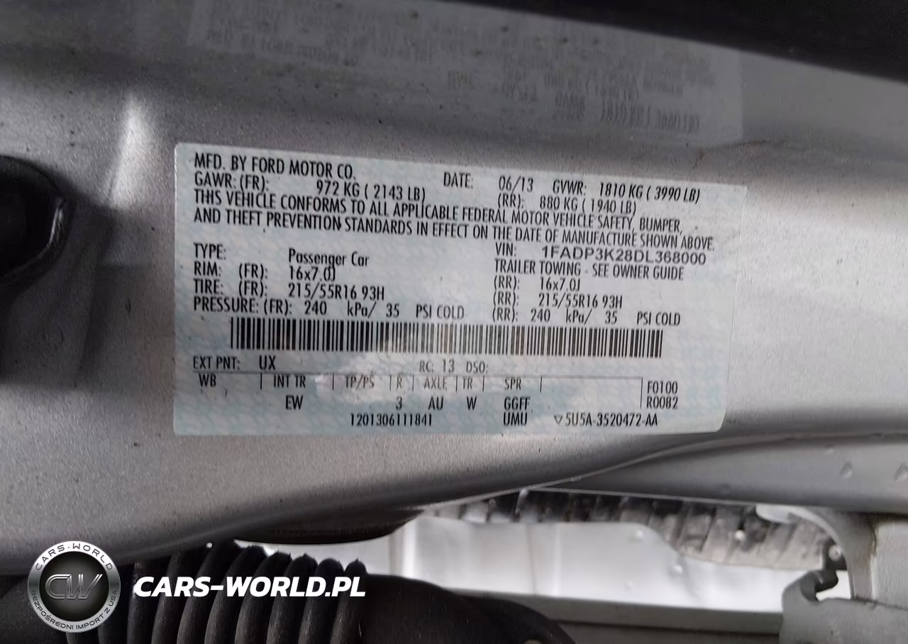 2013 Ford Focus Se VIN:1FADP3K28DL368000 - 9