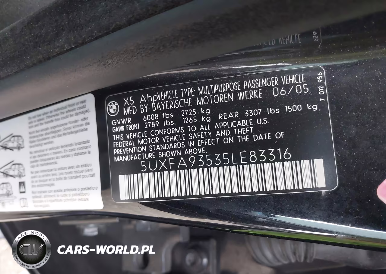 2005 BMW X5 4.8Is VIN:5UXFA93535LE83316 - 9