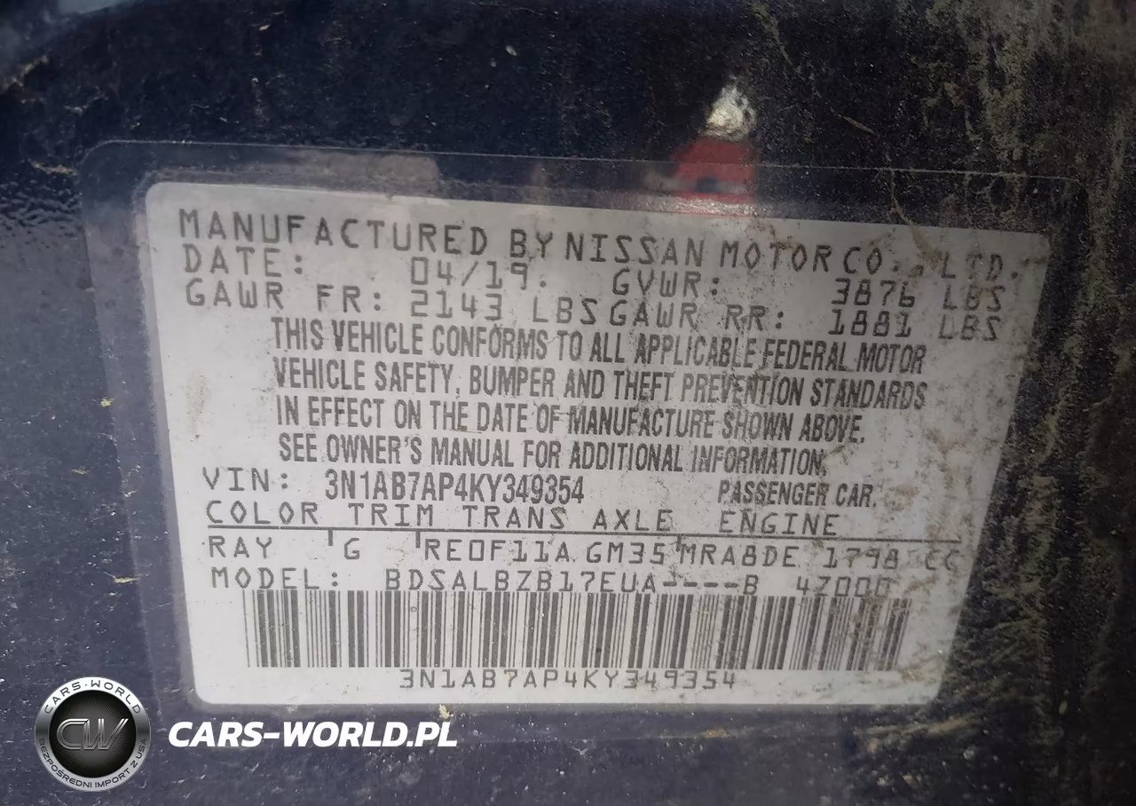 2019 Nissan Sentra S VIN:3N1AB7AP4KY349354 - 9