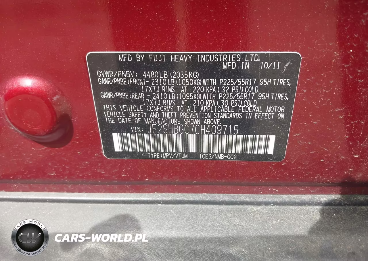 2012 Subaru Forester 2.5X Touring VIN:JF2SHBGC7CH409715 - 9