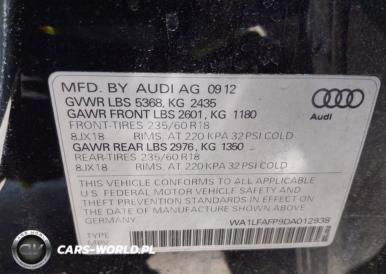 2013 Audi Q5 2.0T Premium VIN:WA1LFAFP9DA012938 - 9