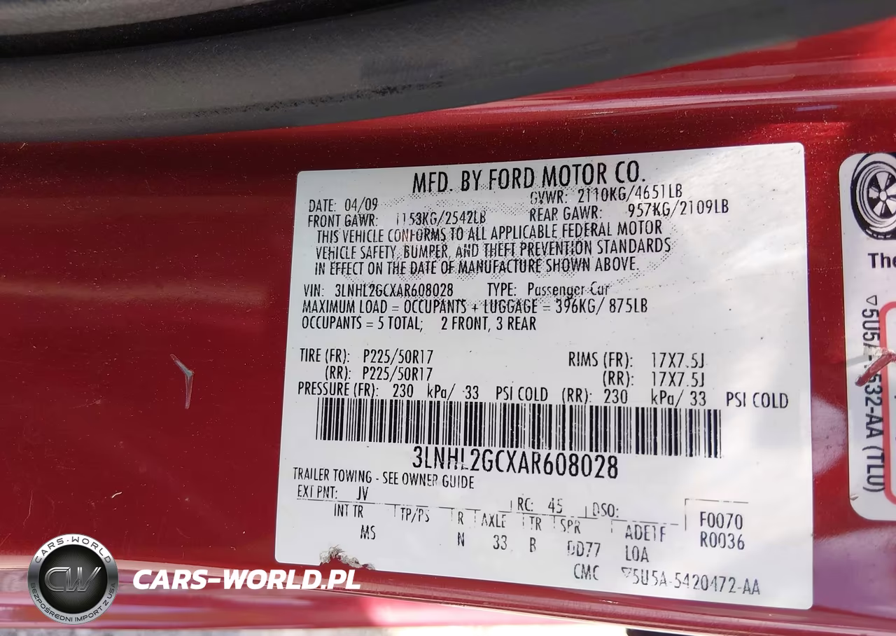 2010 Lincoln Mkz VIN:3LNHL2GCXAR608028 - 9