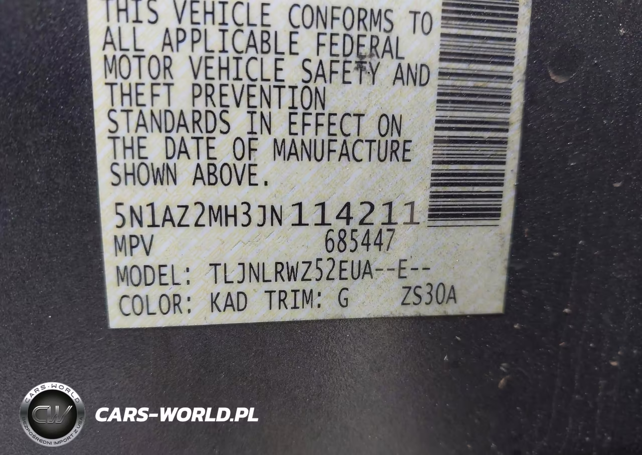 2018 Nissan Murano Sl VIN:5N1AZ2MH3JN114211 - 9