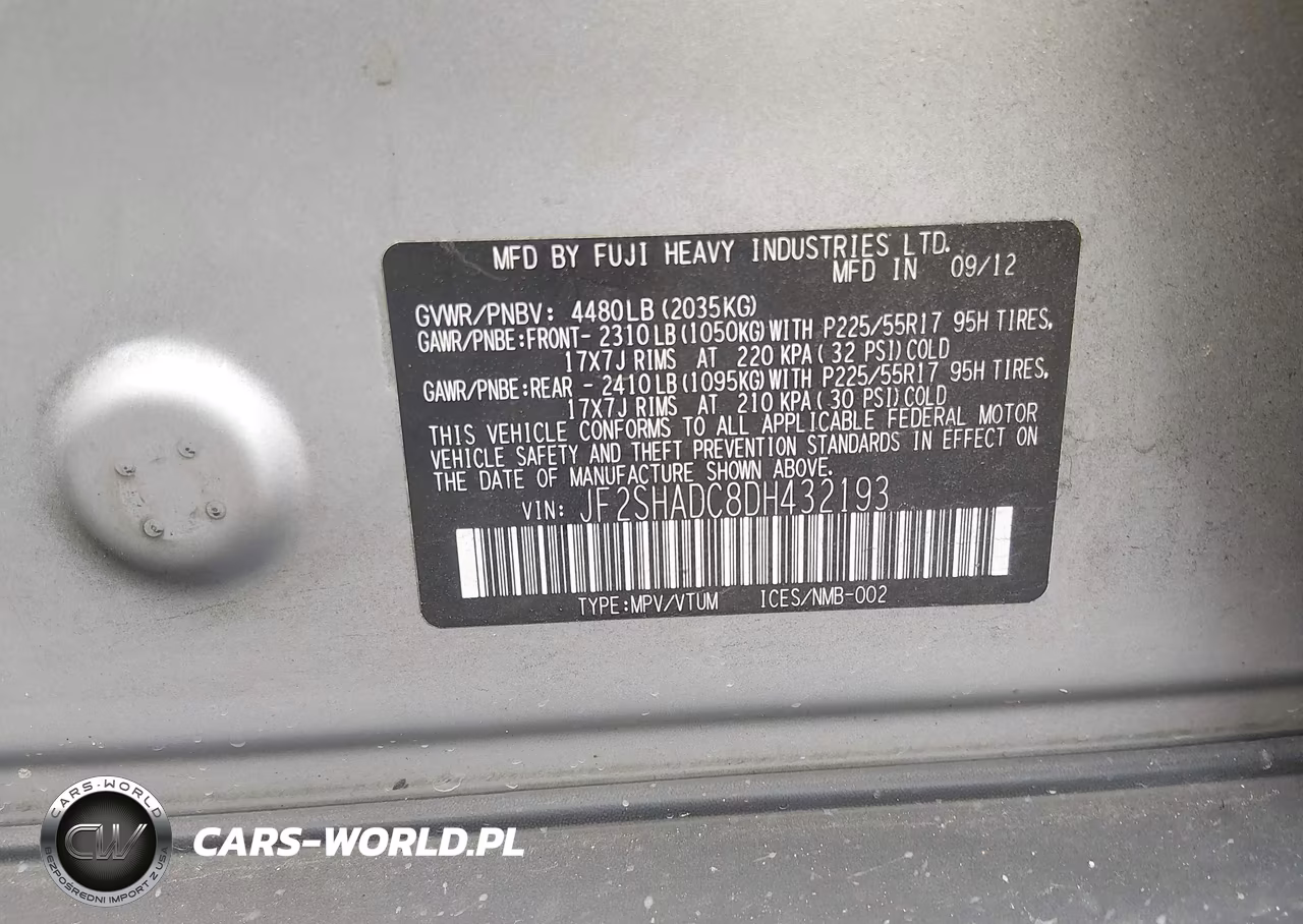 2013 Subaru Forester 2.5X Premium VIN:JF2SHADC8DH432193 - 9