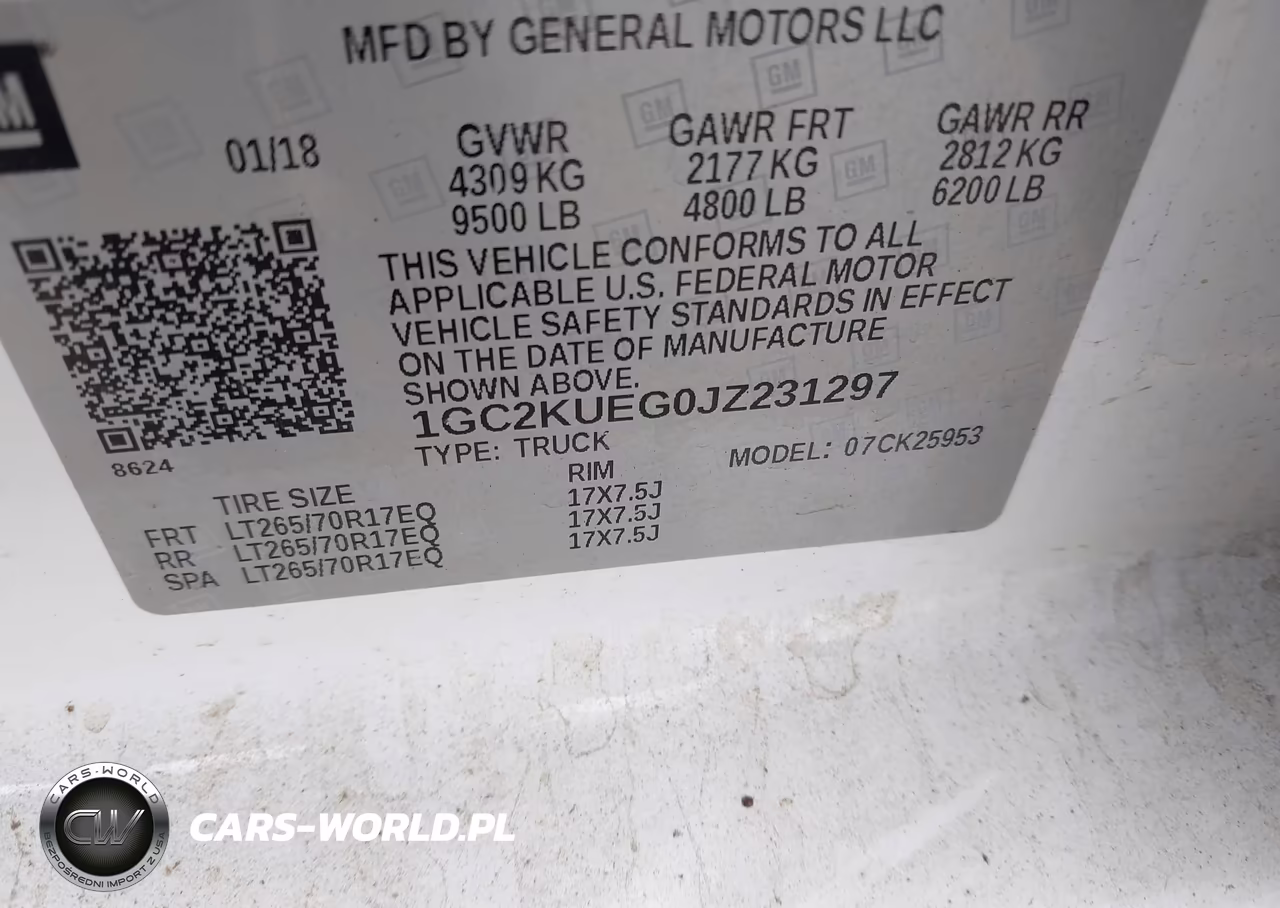 2018 Chevrolet Silverado 2500Hd Wt VIN:1GC2KUEG0JZ231297 - 9