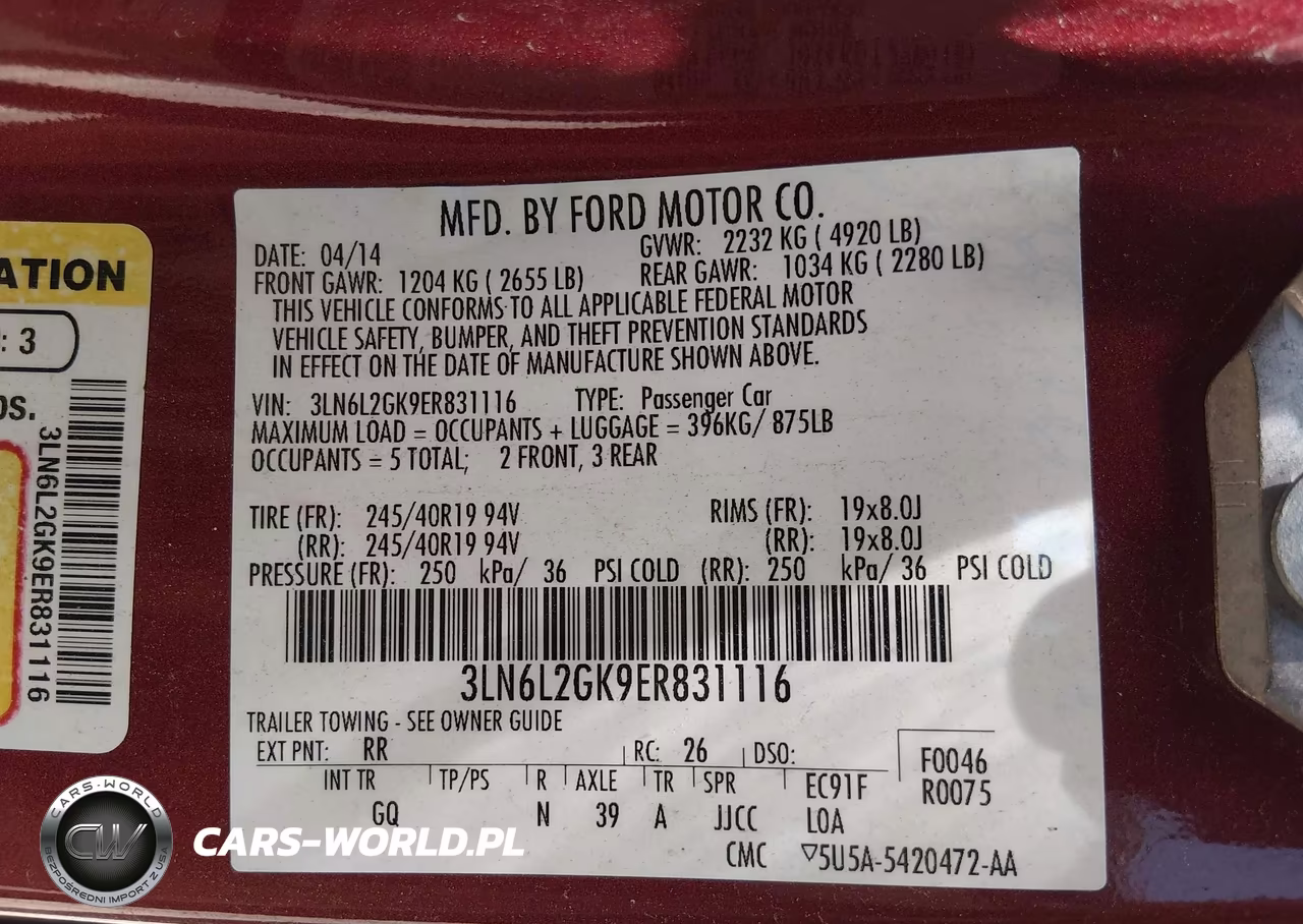 2014 Lincoln Mkz VIN:3LN6L2GK9ER831116 - 9
