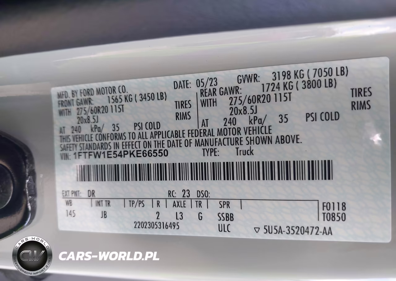 2023 Ford F-150 Xl VIN:1FTFW1E54PKE66550 - 9