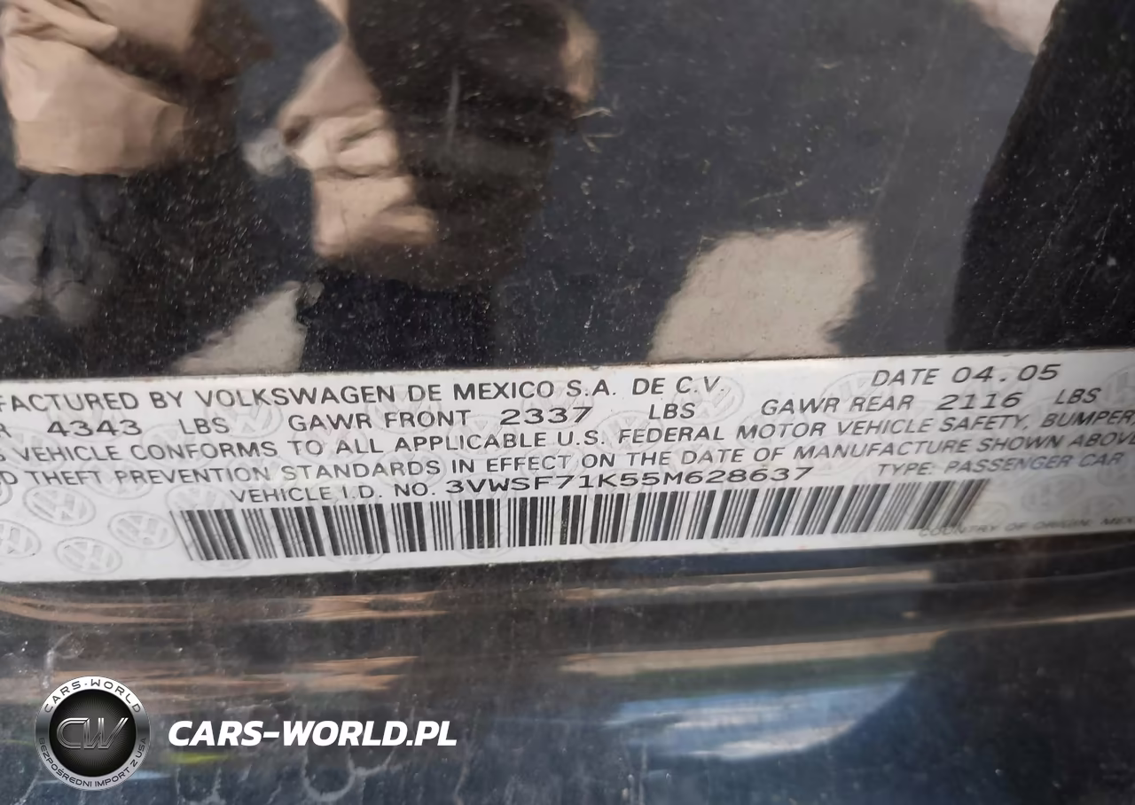 2005 Volkswagen Jetta 2.5 VIN:3VWSF71K55M628637 - 9