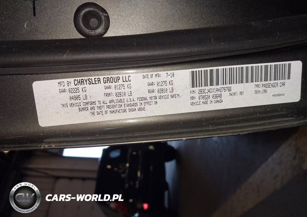 2010 Dodge Challenger Se VIN:2B3CJ4DV1AH278766 - 9