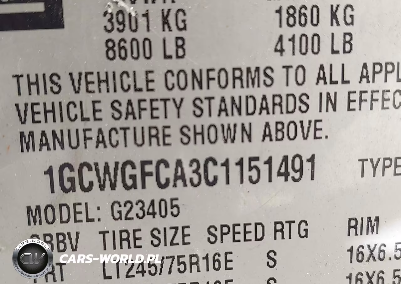 2012 Chevrolet Express 2500 Work Van VIN:1GCWGFCA3C1151491 - 9