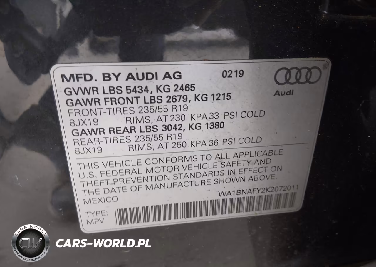 2019 Audi Q5 45 Premium VIN:WA1BNAFY2K2072011 - 9