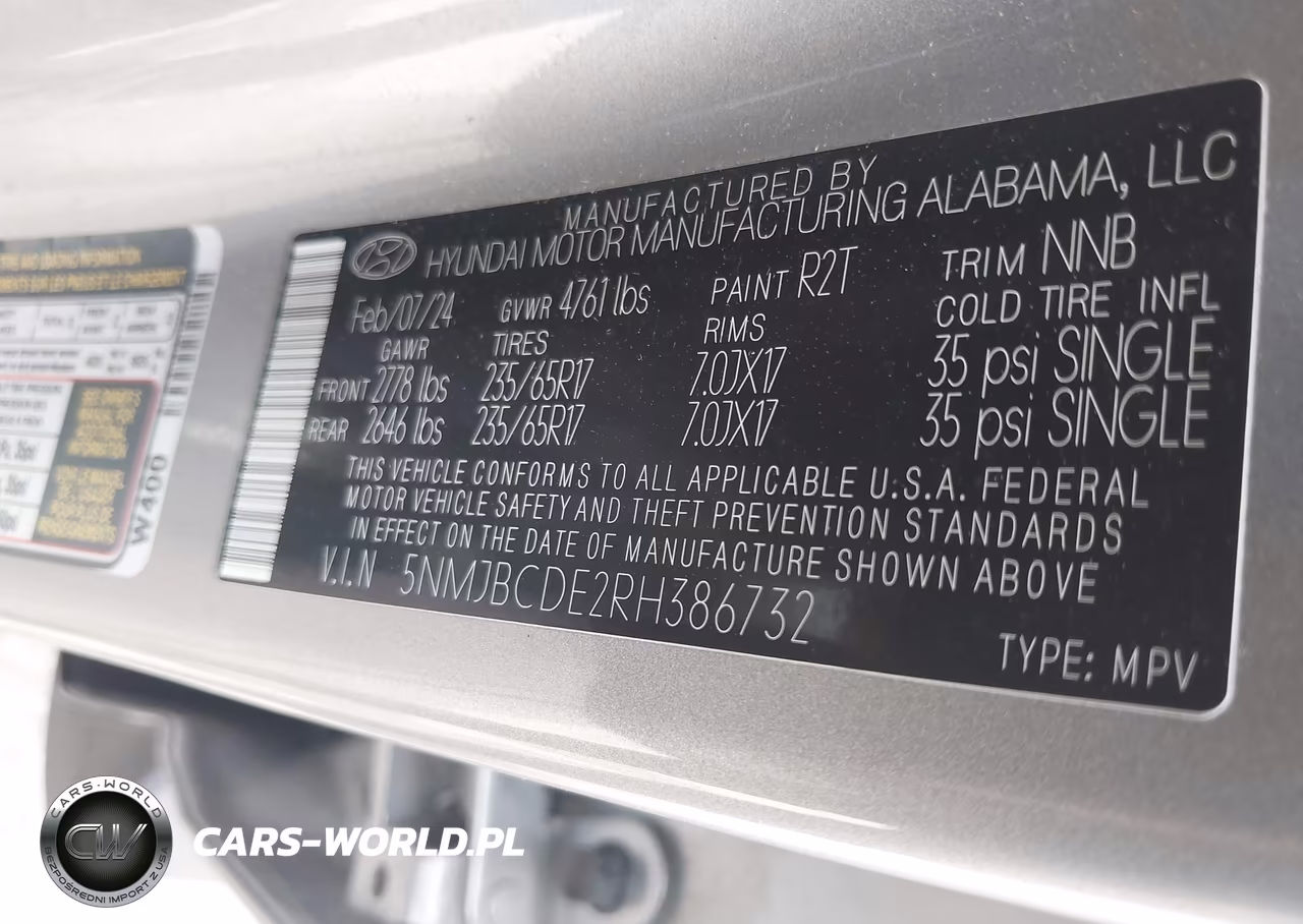 2024 Hyundai Tucson Sel VIN:5NMJBCDE2RH386732 - 9