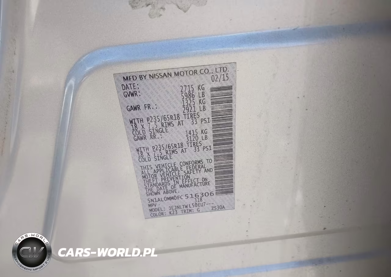 2015 Infiniti Qx60 VIN:5N1AL0MM0FC516306 - 9