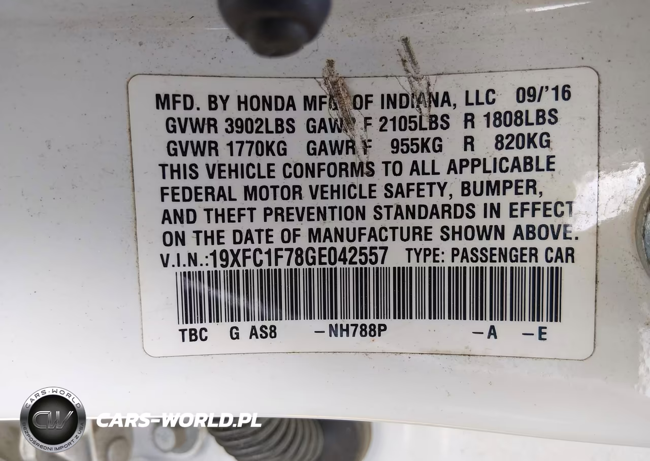 2016 Honda Civic Ex-L VIN:19XFC1F78GE042557 - 9