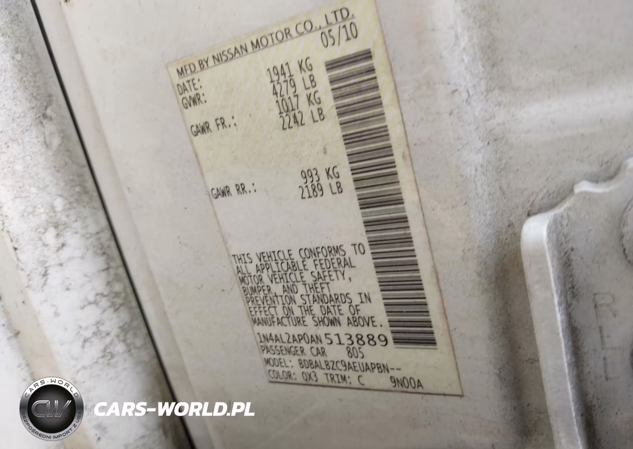 2010 Nissan Altima 2.5 S VIN:1N4AL2AP0AN513889 - 9