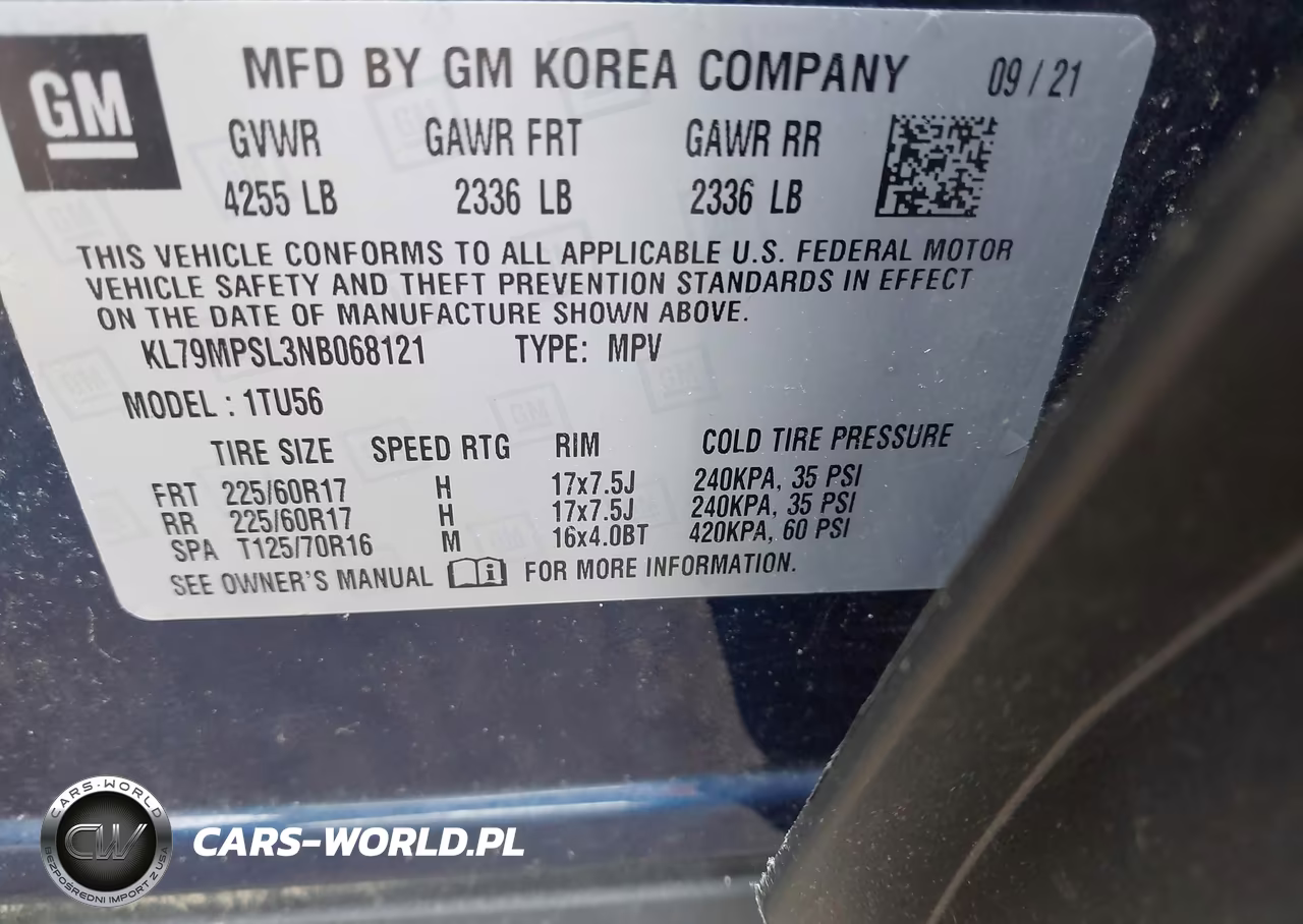 2022 Chevrolet Trailblazer Fwd Lt VIN:KL79MPSL3NB068121 - 9