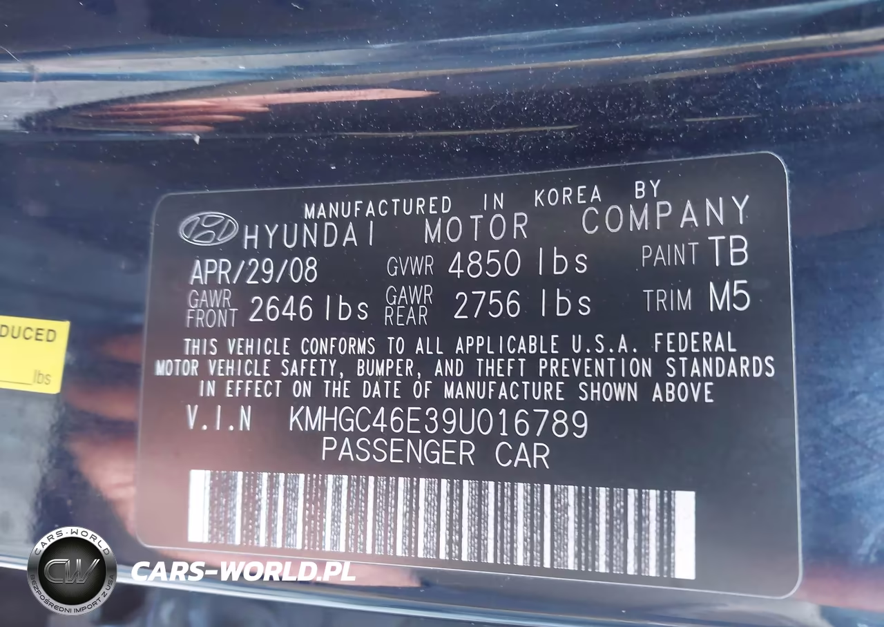 2009 Hyundai Genesis 3.8 VIN:KMHGC46E39U016789 - 9