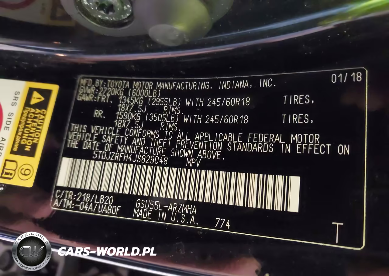 2018 Toyota Highlander Xle VIN:5TDJZRFH4JS829048 - 9