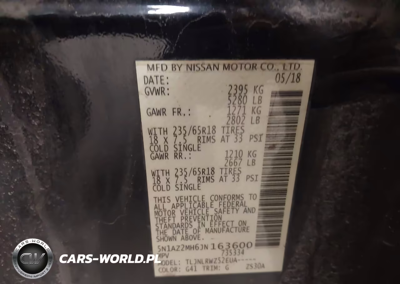 2018 Nissan Murano Sl VIN:5N1AZ2MH6JN163600 - 9