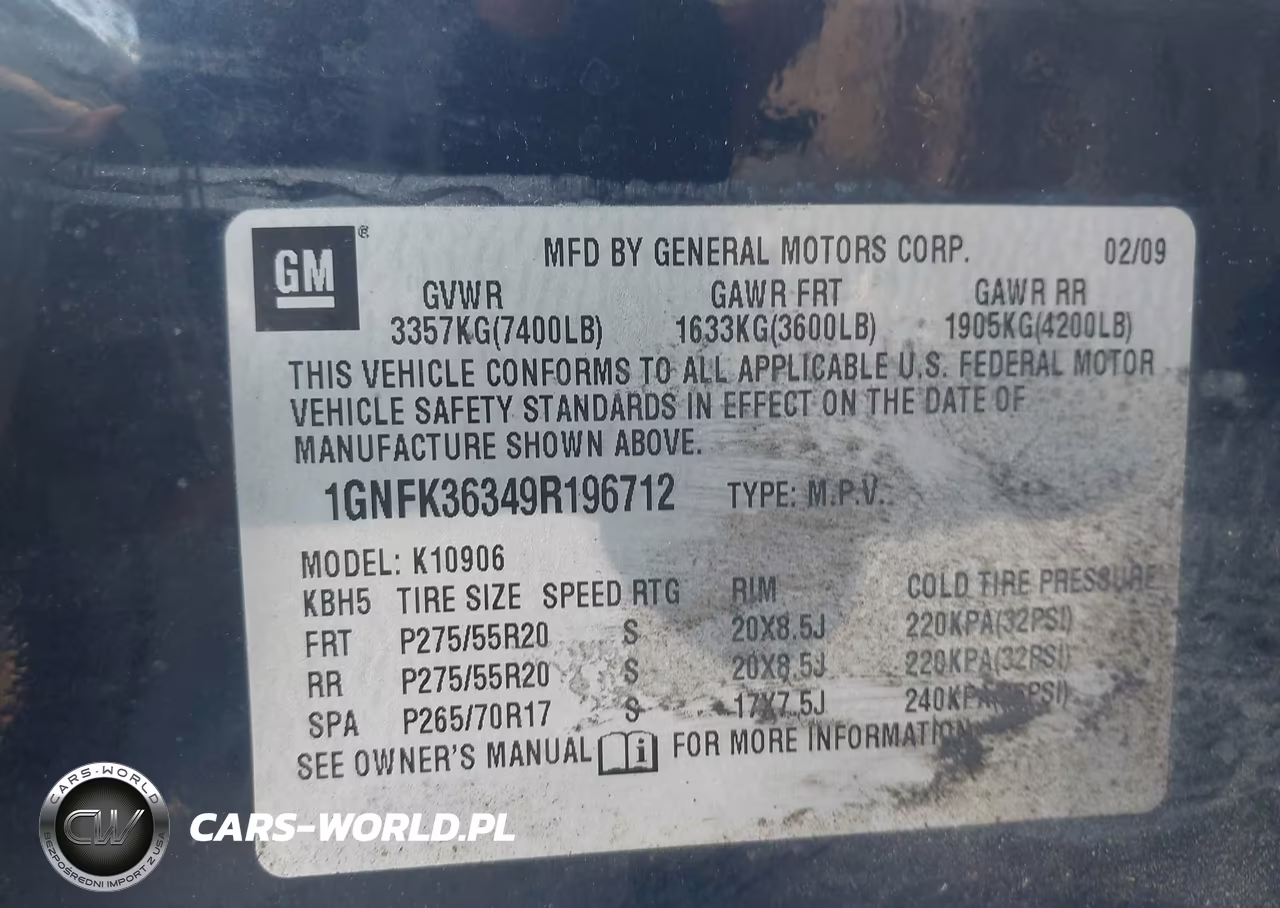 2009 Chevrolet Suburban 1500 Ltz VIN:1GNFK36349R196712 - 9