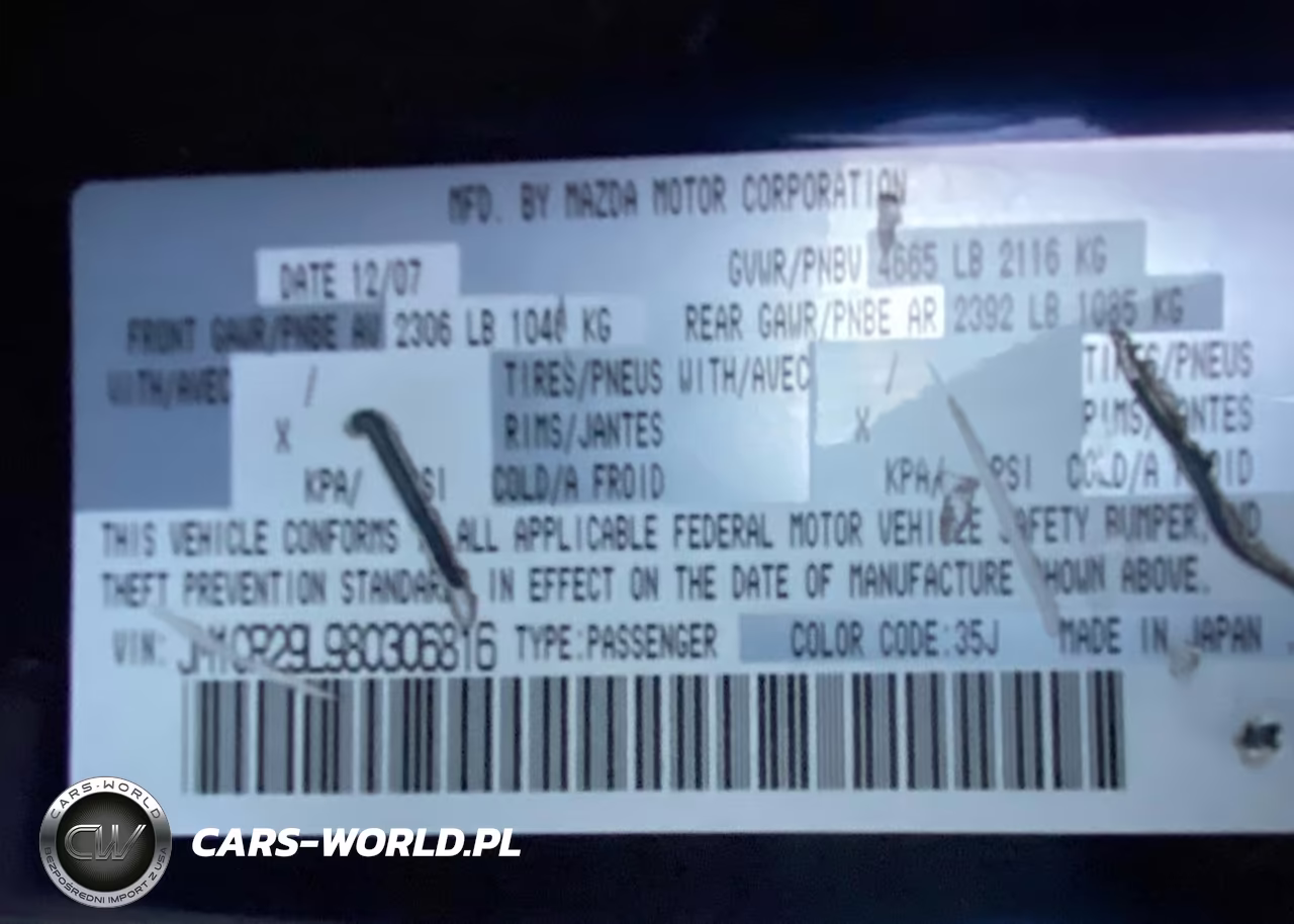 2008 Mazda Mazda5 Sport VIN:JM1CR29L980306816 - 9