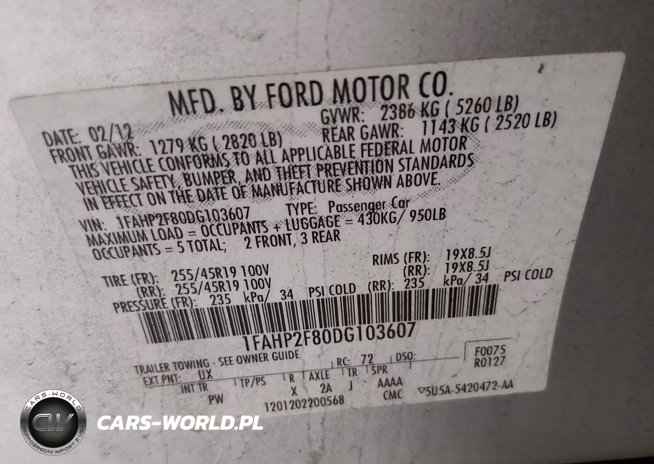 2013 Ford Taurus Limited VIN:1FAHP2F80DG103607 - 9