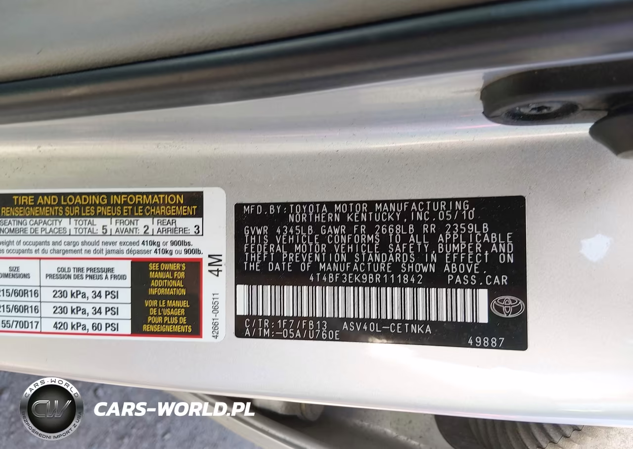 2011 Toyota Camry VIN:4T4BF3EK9BR111842 - 9