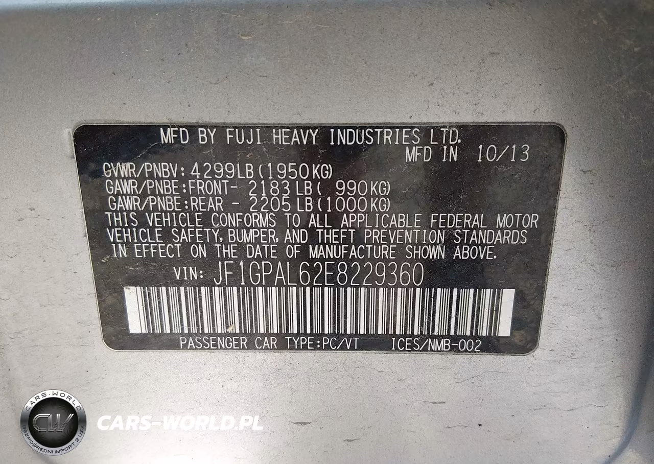 2014 Subaru Impreza 2.0I Sport Premium VIN:JF1GPAL62E8229360 - 9