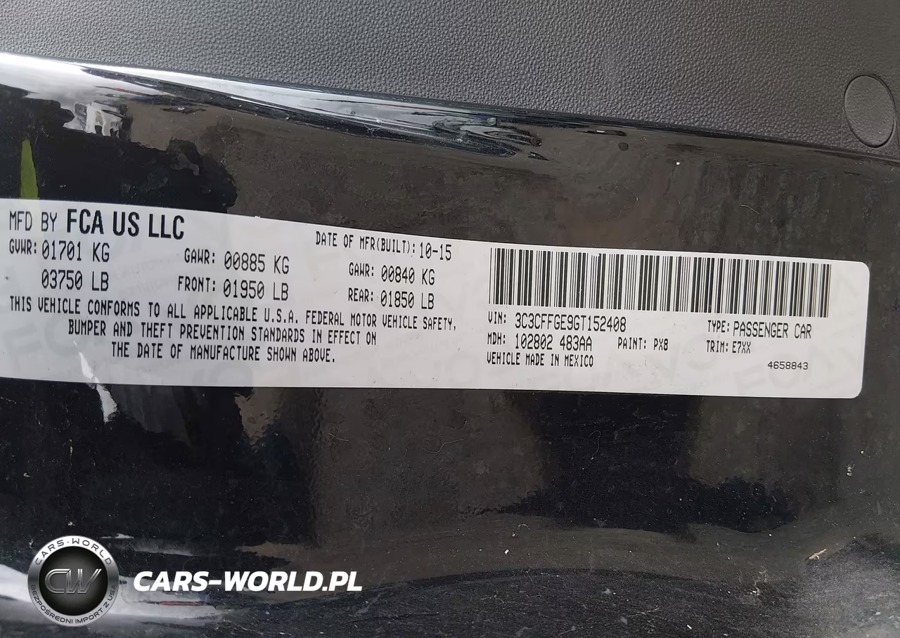 2016 Fiat 500E Battery Electric VIN:3C3CFFGE9GT152408 - 9